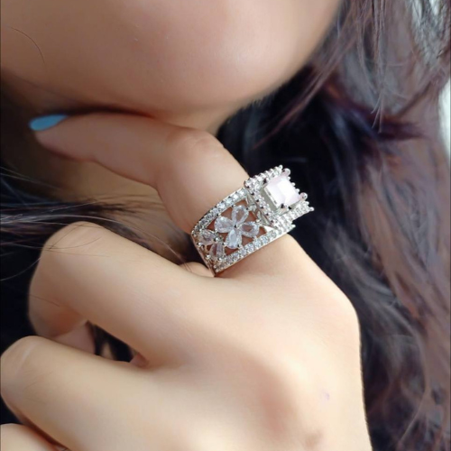 Elegant Gold-Plated CZ Ring – Sparkle with Every Move