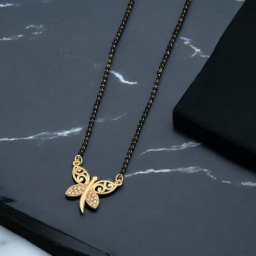 Unique Floral Design Mangalsutra Pendant Set