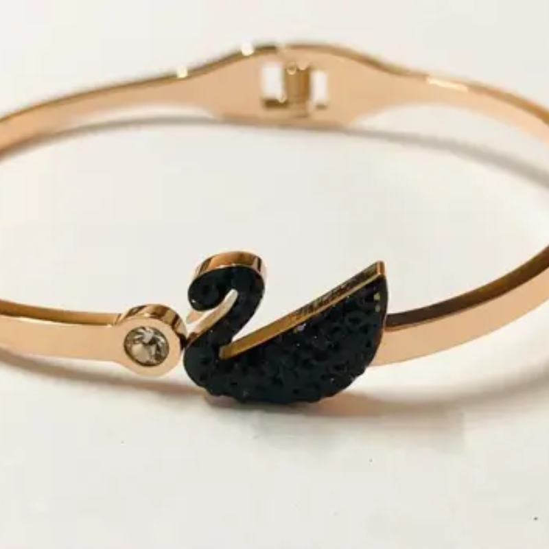 Elegant Black Swan Bracelet β Grace in Every Glance π¦’β¨