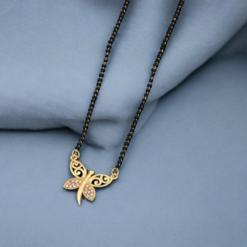 Unique Floral Design Mangalsutra Pendant Set
