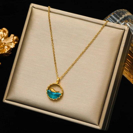 🐋💙 Ocean Bliss Whale Pendant Necklace – Dive into Serenity 🌊✨