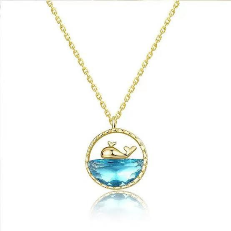 ππ Ocean Bliss Whale Pendant Necklace β Dive into Serenity πβ¨