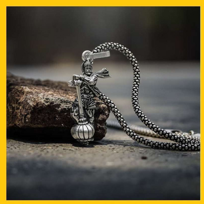 Bajrang Warrior Pendant” – Hanuman Ji With Gada 🐒💪