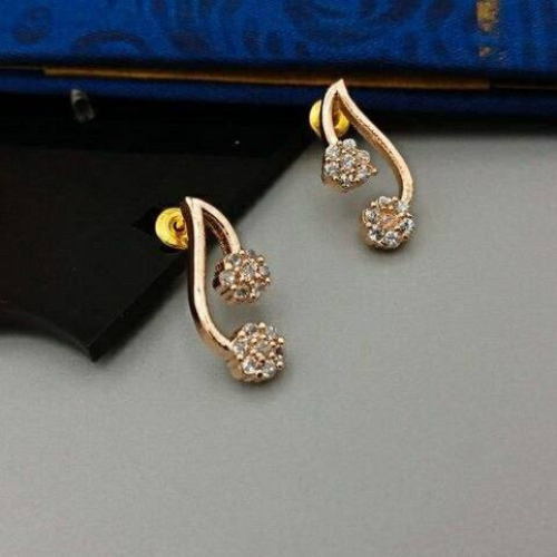 🌸✨ Floral Grace Dual Drop Earrings – Petals of Elegance 💖