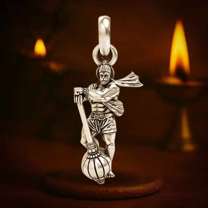 Bajrang Warrior Pendant” – Hanuman Ji With Gada 🐒💪