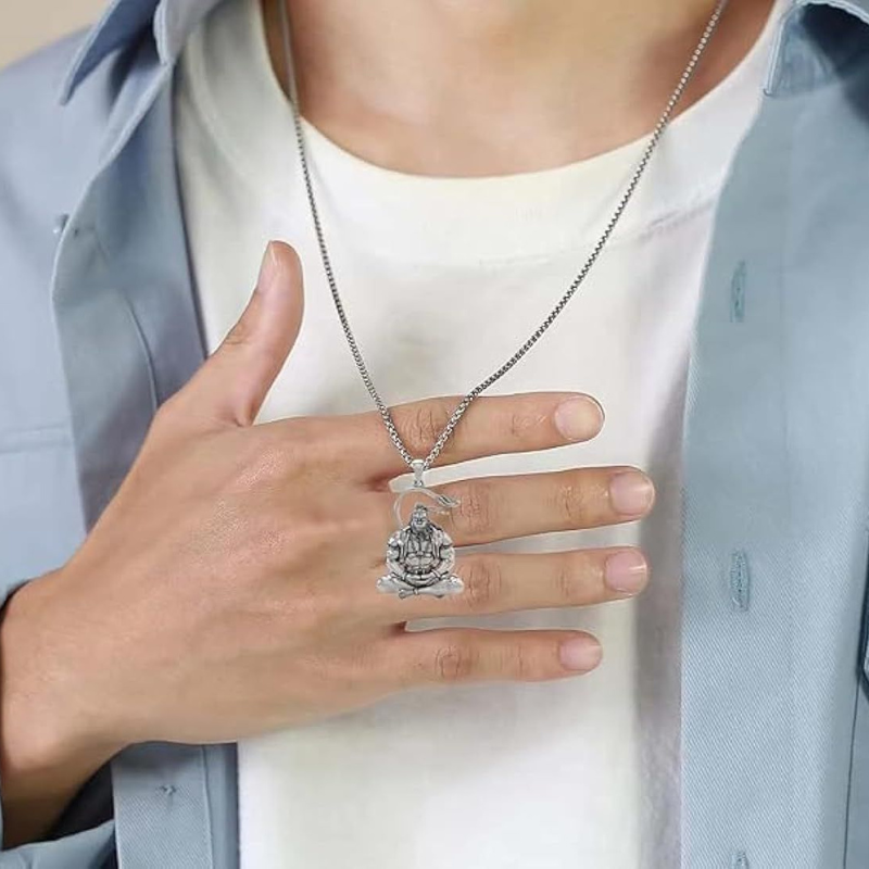 Veer Hanuman Ji Pendant – Warrior of Devotion & Strength 🐒🔥