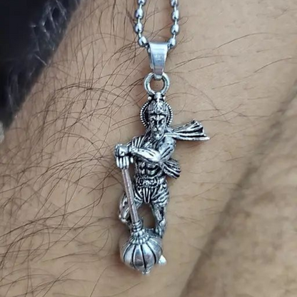 Bajrang Warrior Pendant” – Hanuman Ji With Gada 🐒💪