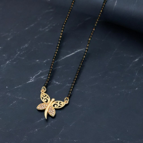 Unique Floral Design Mangalsutra Pendant Set