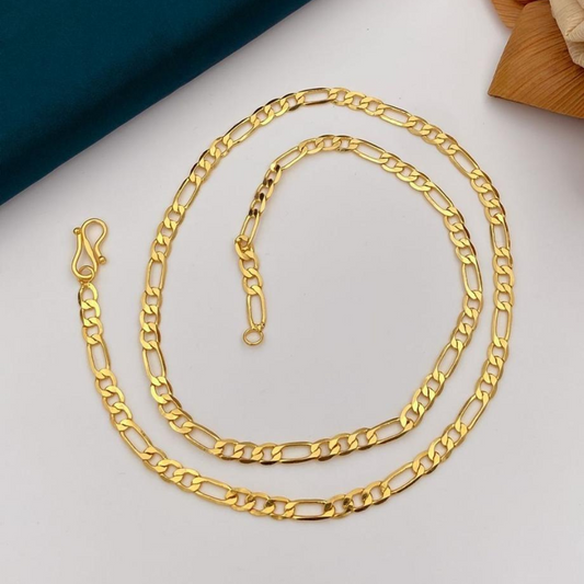 🔗 Classic Figaro Gold-Toned Chain – Bold, Timeless, Iconic ✨