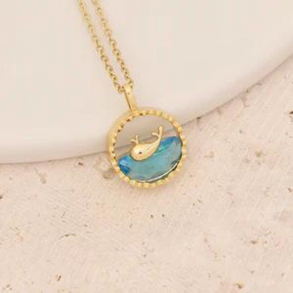 🐋💙 Ocean Bliss Whale Pendant Necklace – Dive into Serenity 🌊✨