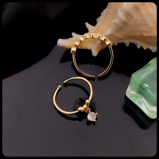 💫 Twinkle Drop Adjustable Ring Set – Minimal Glam, Maximum Charm ✨